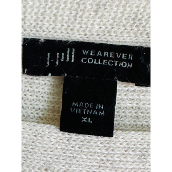 J. Jill Weaver Collection Sweater XL Cream Boatneck Long Sleeve Pullover Neutral - Picture 3 of 9
